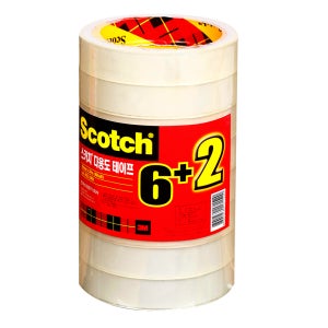 3M 스카치 다용도 테이프 502-8 18mm x 20m 8롤 OPP 선물 포장 테이프