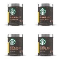 Starbucks 스타벅스 파우더커피 틴케이스 Blonde Roast 90g 4개