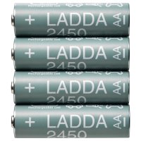 이케아 LADDA 라다 충전지 HR06 AA 1.2V 2450mAh