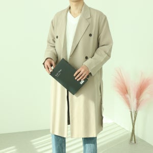 남자코트 남성로브코트 빅사이즈 봄가을 트렌치코트