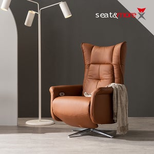 시트앤모어 마크롱 1인 천연소가죽 2모터 무선 리클라이너 소파