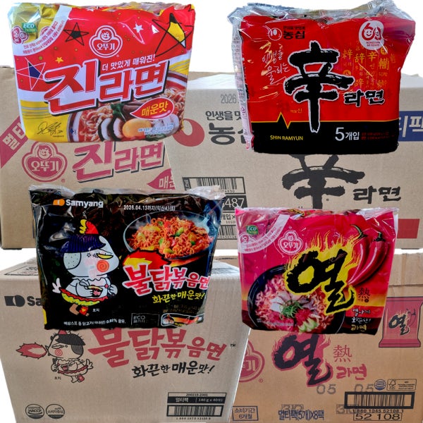 진매운맛 신라면 불닭볶음 열 각10개 총40봉 1박스 멀티