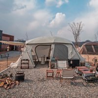 폴라리스 리빙쉘텐트 케투스 웜그레이 대형 캠핑 패밀리 6인용 감성 거실형 텐트