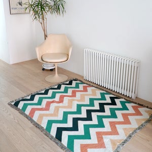 블랑쉬 컬러플 지그재그 블랭킷 빈티지 블랭킷