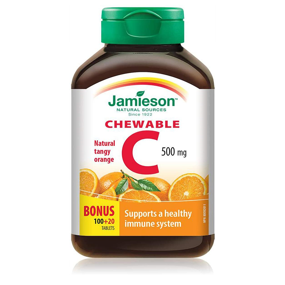 자메이슨 비타민<b>C 츄어블 500mg</b> 120정 Jamieson Vitamin C