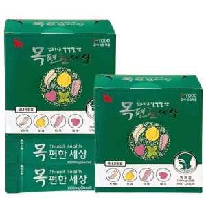 엘리펀 목 편한세상 칼칼할때 건강 분말스틱 30포, 2개