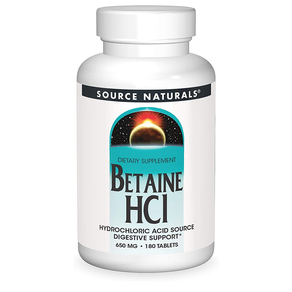 Source Naturals 소스네츄럴 Betaine 베타인 HCl 650 mg 180정