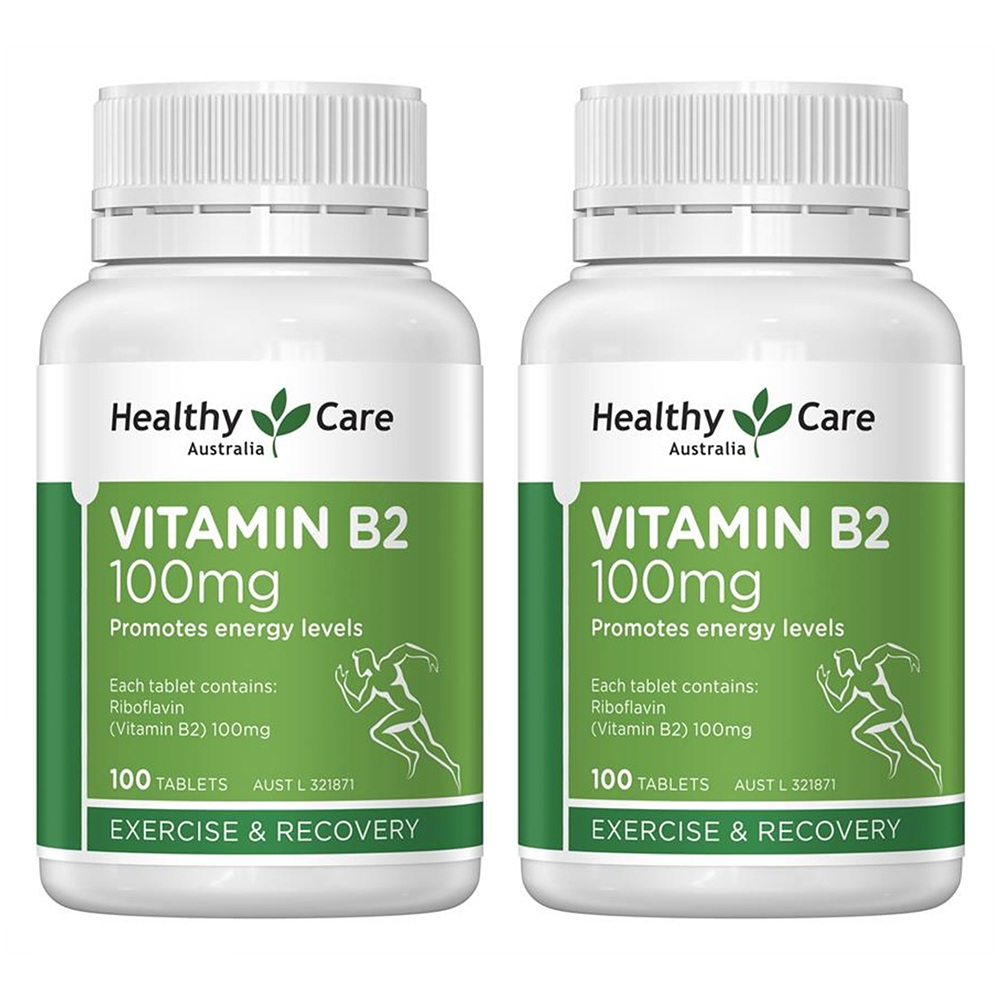 Healthy Care Vitamins <b>B2</b> 헬씨케어 <b>비타민B2</b> 100mg 100정 2팩