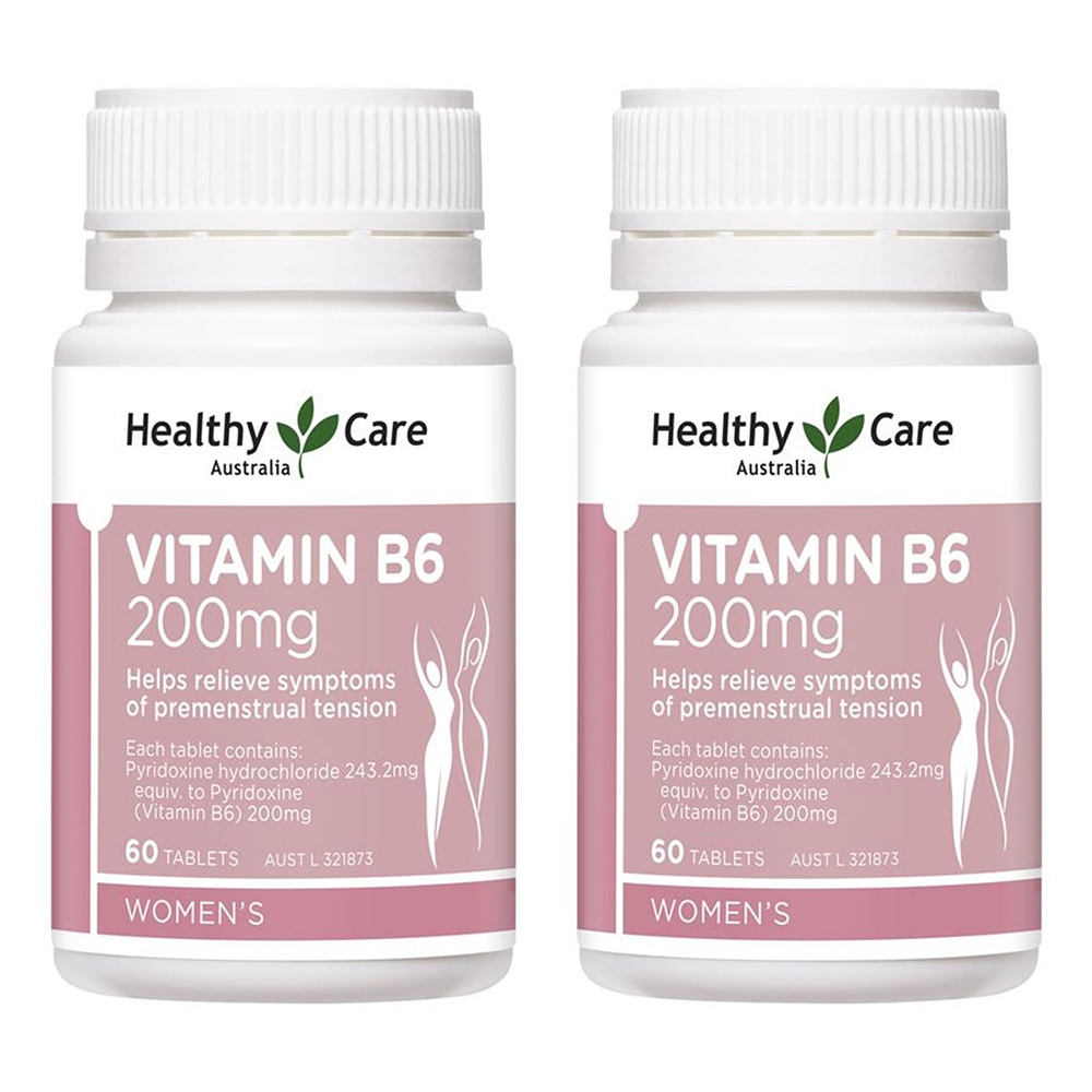 Healthy Care Vitamins <b>B6</b> 헬씨케어 <b>비타민 B6</b> 200mg 60정 2팩