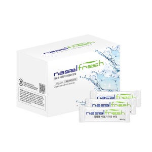 나잘후레쉬 300ml 전용 코세척 식염수 분말 300포 2.7g 코청소 비염 +거치대 포함