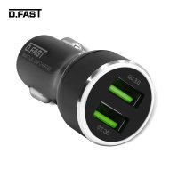 디패스트 36W USB 퀄컴 퀵차지 QC 3.0 듀얼 차량용 고속 충전기 시거잭 12V 24V 겸용