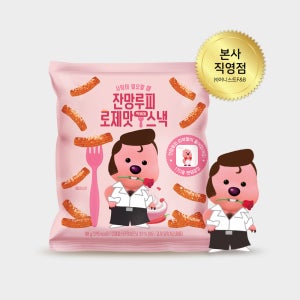 잔망루피 로제맛 떡볶이 스낵 랜덤 띠부실 12종 포함 로제, 80g, 1개