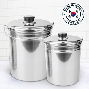 음식물 분리 수거통 소 3리터 음식물처리기 스텐 음식물쓰레기통 음쓰통