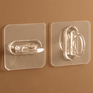 접착식 고리 동그라미 원형 후크 붙이는 다용도 걸이 투명 매직 링