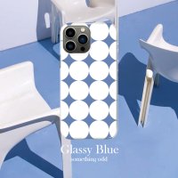 Glassy blue 글래시 블루 썸띵오드 패턴 하드케이스