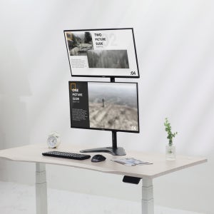 카멜마운트 FMS32V 폴타입 상하 듀얼 모니터 스탠드 거치대 받침대