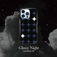 Glassy night 썸띵오드 패턴 하드 유광 케이스