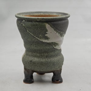우암 국산 수제 원형 다리롱분 다육 도자기 화분