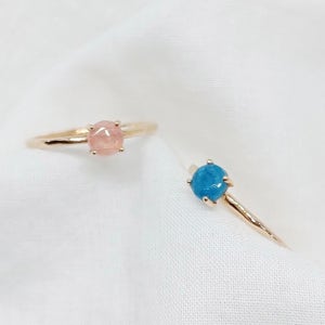 14k 18k 애퍼타이트 실버나이트 루비 로도크로사이트 알사탕 원석 천연석 텍스쳐 두드림 반지