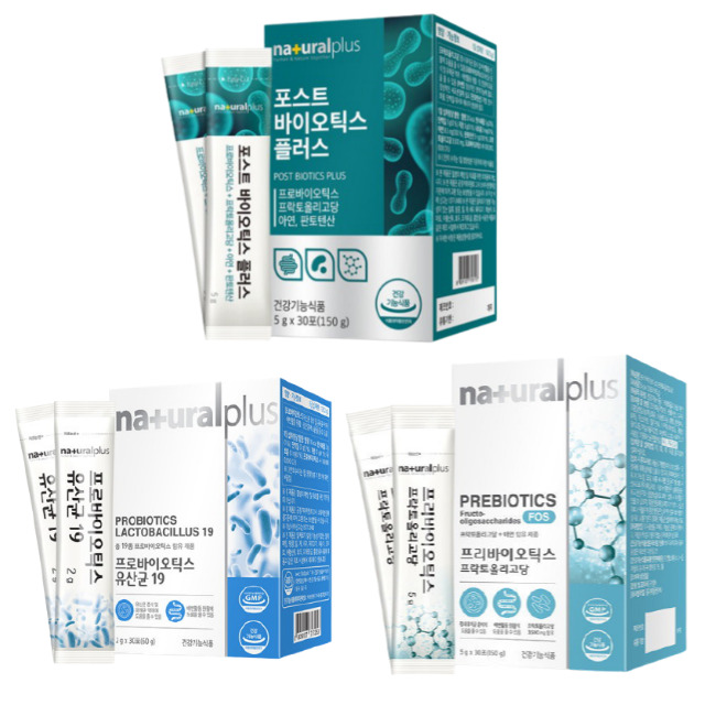 내츄럴<b>플러스</b> <b>프로바이오틱스</b> <b>프리</b>바이오틱스 <b>포스트</b>바이오틱스 모유유래 김치유래 <b>유산균</b>