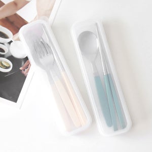 10 COLORS 어린이 수저세트+케이스