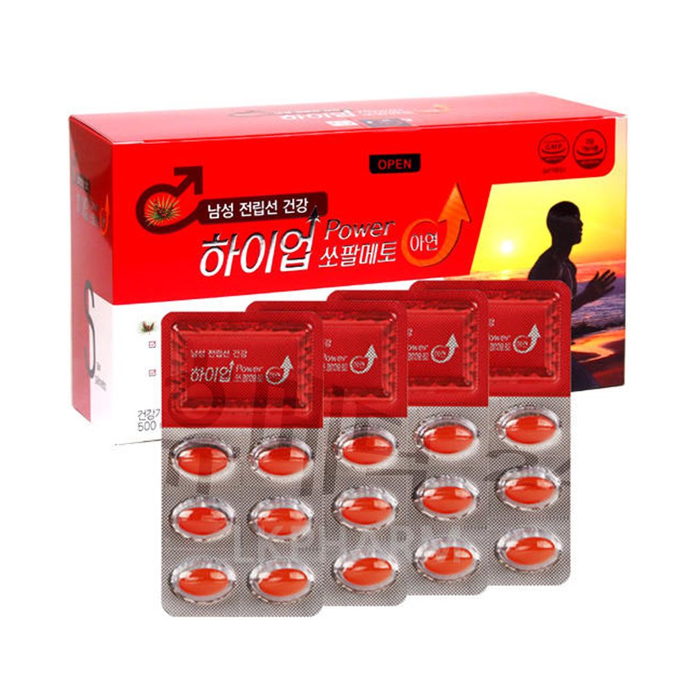 종근당 <b>하이업 쏘팔메토</b> 옥타코사놀 로르산 성기능 잔뇨감 에 좋은 영양제 전립선건강 90캡슐