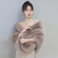 웨딩 목도리 여성 가을 겨울 모조 여우 모피 신부 패션 하이엔드 드레스 한복 망토 숄 머플러 스카프