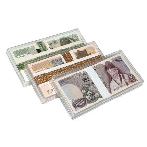 13호 지폐다발케이스 150mm x 70mm 현행권 1천원, 5천원, 1만원권 (5개 세트) 수집용품