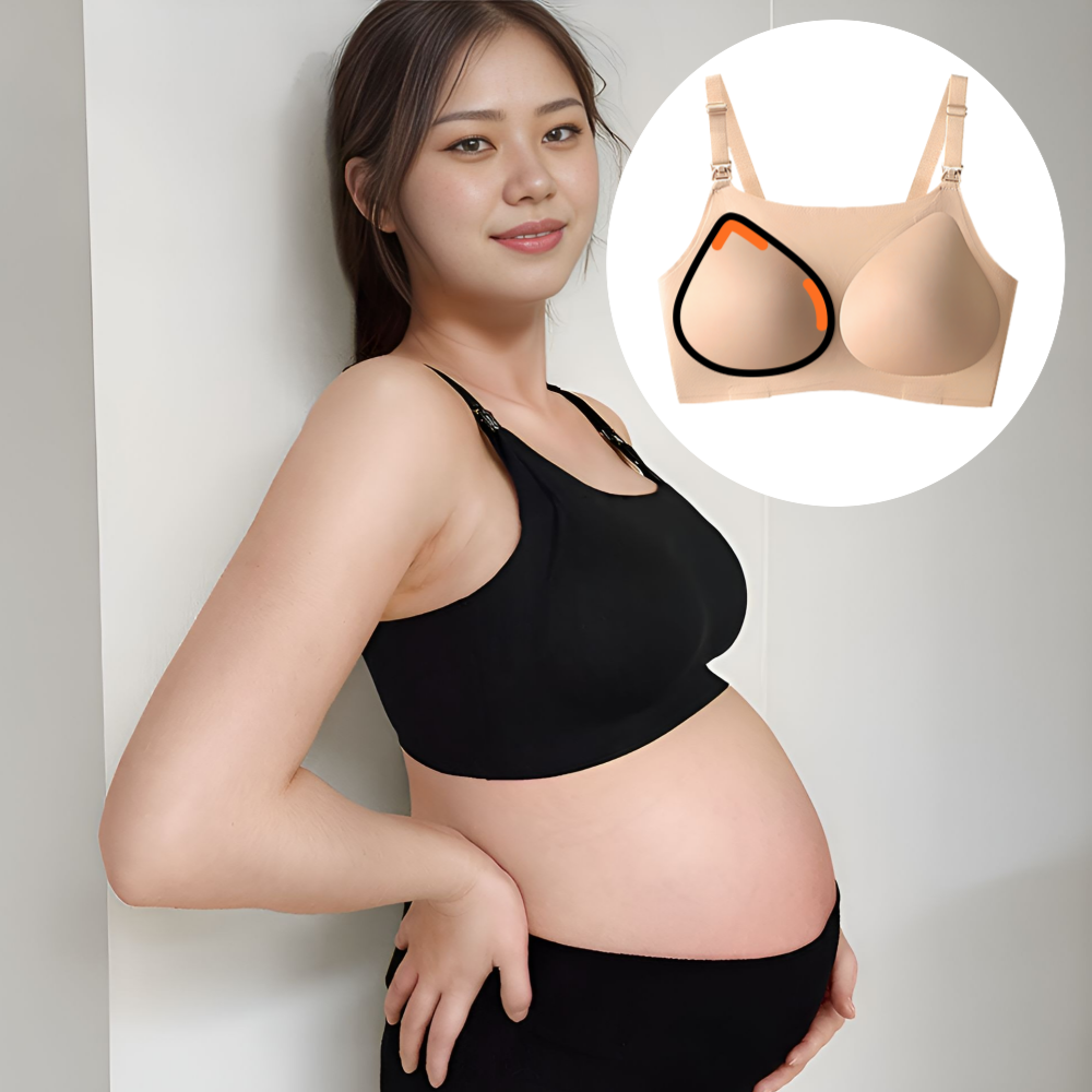 [원단검사완료] 패드일체형 빅사이즈 수유브라 큰컵 심리스 <b>임산부</b>속옷 D컵 E컵 F컵