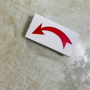 회전방향 좌 화살표15s 산업스티커 9x4.5cm