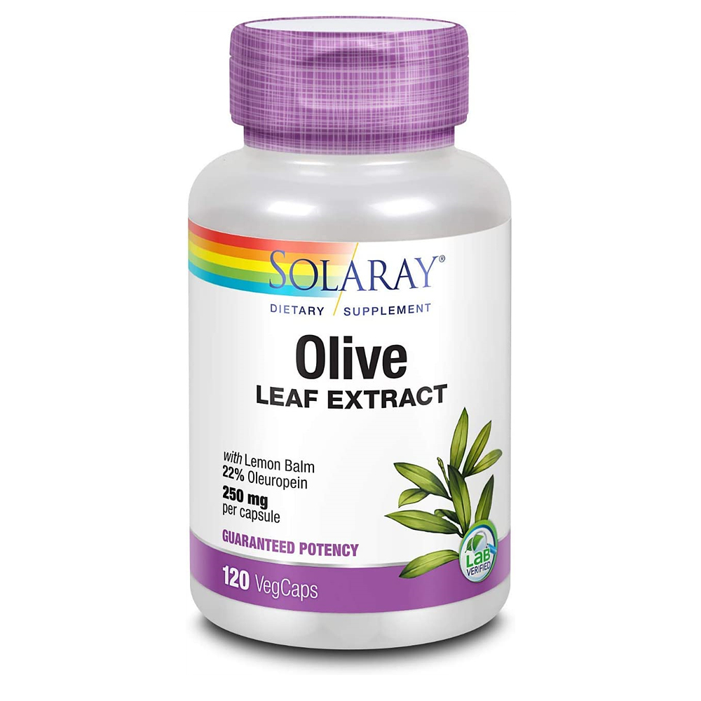 솔라레이 <b>올리브 리프 익스트랙트</b> 250mg 120정 베지캡슐 Solaray Olive Leaf Extract