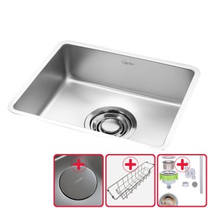 백조 깜뽀르테540 올스탠 배수구 엠보 코팅 사각볼 싱크대 깜뽀르떼540