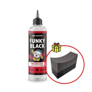 글로스브로 펑키 블랙 타이어 광택제 코팅제 드레싱제 플라스틱 고무 보호제 500ml+스펀지