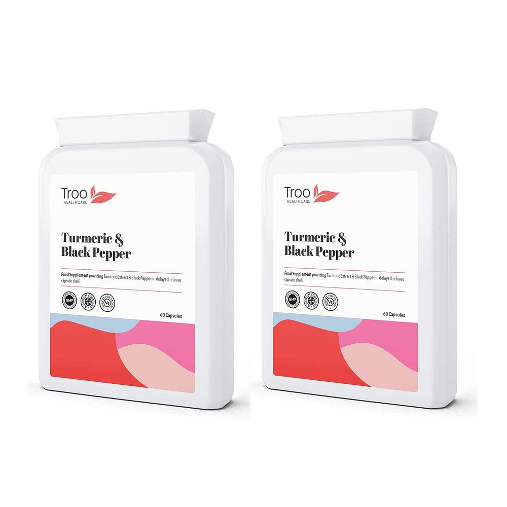 Troo Turmeric Black Pepper 트루 <b>터메릭</b> 블랙 페퍼 60캡슐 2팩
