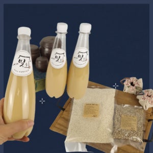 [후쎌]막걸리만들기 키트 누룩 전통주 체험 수제 분말 제조 재료 면보자기 개량누룩