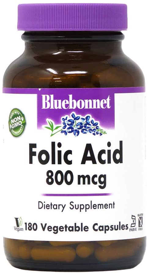 BlueBonnet Nutrition <b>엽산</b> 800mcg 180 카운트