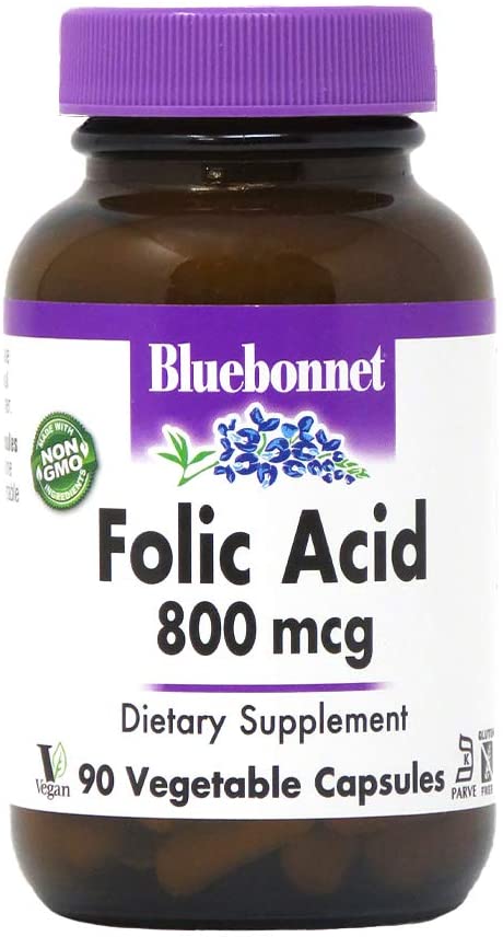 BlueBonnet Nutrition <b>엽산</b> 800mcg 90 캡슐