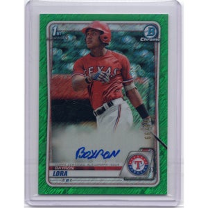 [Bayron Lora] 2020 Bowman Chrome Prospect Green Shimmer Auto 99장 한정