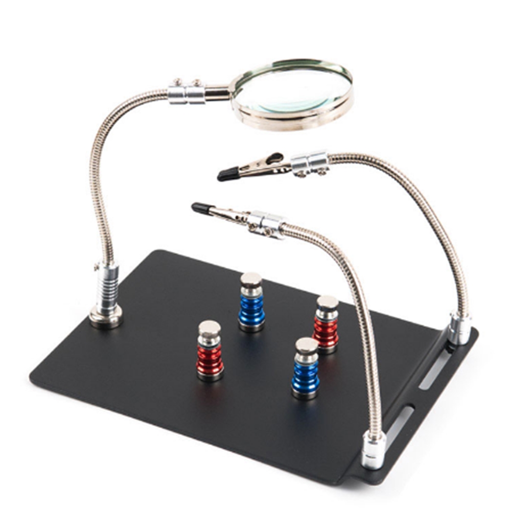 납땜 보조 돋보기 작업 인두기 스탠드 확대경 거치대