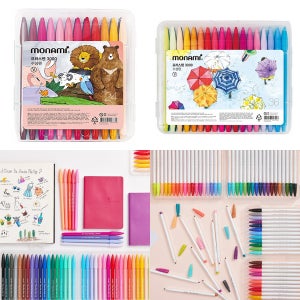 프러스펜 3000 세트 24색 36색 48색 플러스펜 컬러링 드로잉 어반스케치 아트워크