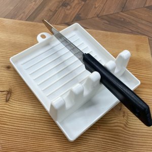 국자 조리도구 거치대 냄비뚜껑 정리 홀더 받침 정리대 냄비 주방 요리 스푼 받침대 화이트