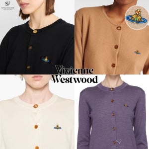 비비안웨스트우드 가디건 여성 베아 크롭 화이트라벨 선물패키지 컬렉션