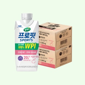 셀렉스 프로핏 Sports WPI 드링크 복숭아 아이스티, 330ml, 24개