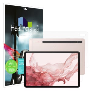 [세트]갤럭시탭시리즈 저반사 강화유리 액정 무광후면(각1매) 갤럭시 탭 S8, 1매입