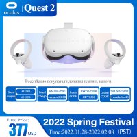 쌍안경 망원경 100 original oculus quest 2 vr 128gb 안경 고급 올인원 가상 현실 vr 헤드셋 게임 콘솔 재고 있음