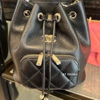 샤넬 블랙/핑크 미니 버킷 드로스트링 체인백 CHANEL MINI BUCKET BAG