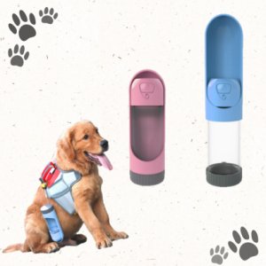 강아지 산책 물통 휴대용 원터치 캡슐 급수기 고양이 반려동물 애완견 야외 간편 텀블러