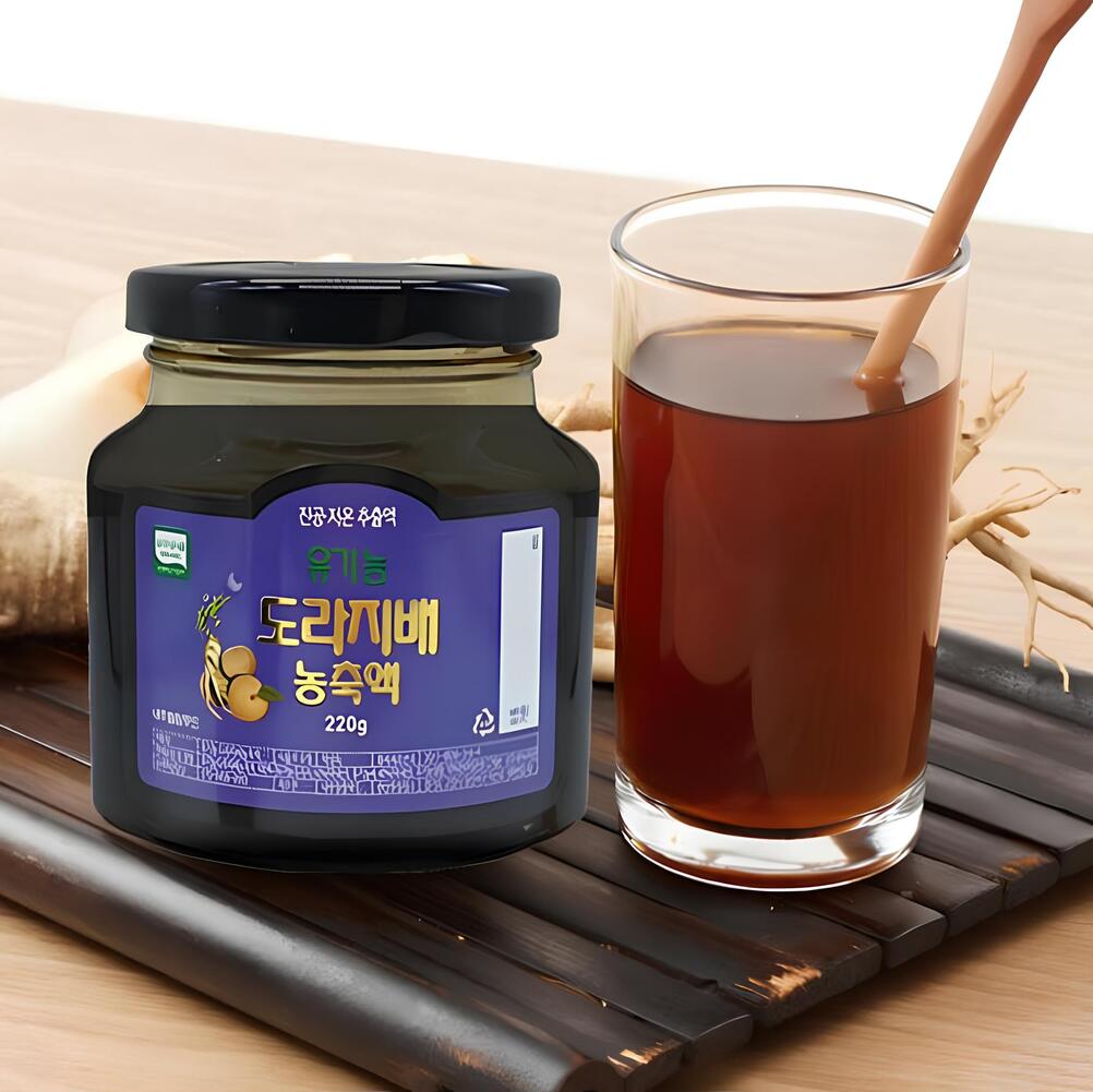 유기농 국산 배도라지청 도라지진액 220g 아기 임산부 어린이 도라지청 엑기스 진액