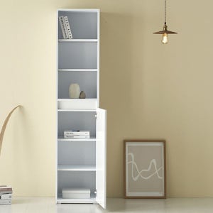 틈새 책장형 수건 소품 도어형 잡지꽂이 슬림 인테리어 수납장 가로40cm