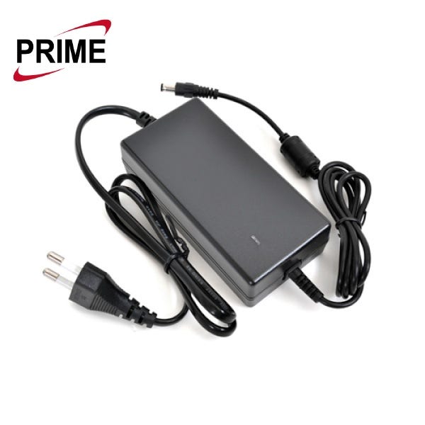 [프라임디렉트] 아답터, 190~240V / 12V 5A [내경2.0~2.5mm/외경5.0~5.5mm/옐로우팁] 전원 케이블 일체형 [비닐포장]